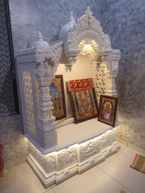 Marble Home Temple made with Makrana Marble