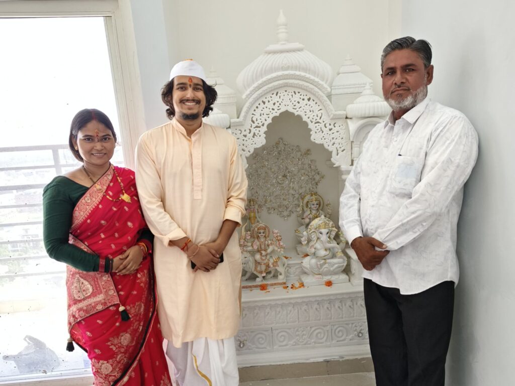 Home Temple established at Clients Location today. Happy Customer